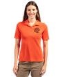 Cincinnati Bengals Historic Cutter & Buck Virtue Eco Pique Recycled Womens Polo College Orange Front