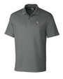 Cleveland Browns Historic Cutter & Buck CB Drytec Genre Textured Solid Mens Big and Tall Polo Elemental Grey Mannequin