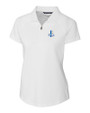 Detroit Lions Historic Cutter & Buck Forge Stretch Womens Short Sleeve Polo White Mannequin