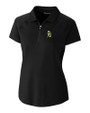 Green Bay Packers Historic Cutter & Buck Forge Stretch Womens Short Sleeve Polo Black Mannequin