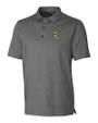 Green Bay Packers Historic Cutter & Buck Forge Heathered Stretch Mens Polo Charcoal Heather Mannequin