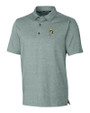 Green Bay Packers Historic Cutter & Buck Forge Heathered Stretch Mens Polo Hunter Heather Mannequin