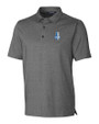 Detroit Lions Historic Cutter & Buck Forge Heathered Stretch Mens Polo Charcoal Heather Mannequin