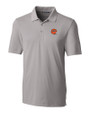 Cincinnati Bengals Historic Cutter & Buck Forge Stretch Mens Polo Polished Medium Gray Mannequin
