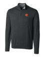 Cincinnati Bengals Historic Cutter & Buck Lakemont Tri-Blend Mens Quarter Zip Pullover Sweater Charcoal Heather Mannequin