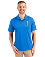 Detroit Lions Historic Cutter & Buck Prospect Eco Textured Stretch Recycled Mens Short Sleeve Polo Digital Front
