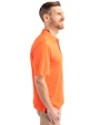Chicago Bears Historic Cutter & Buck Forge Stretch Mens Big and Tall Polo College Orange Side