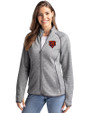 Chicago Bears Historic Cutter & Buck Mainsail Sweater-Knit Womens Full Zip Jacket Polished Heather Front