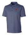 Chicago Bears Historic Cutter & Buck Forge Heathered Stretch Mens Polo Indigo Heather Mannequin
