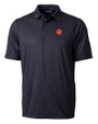 Cincinnati Bengals Historic Cutter & Buck Pike Double Dot Print Stretch Mens Polo Black Mannequin