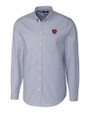 Chicago Bears Historic Cutter & Buck Stretch Oxford Mens Long Sleeve Dress Shirt Light Blue Mannequin