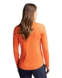 Chicago Bears Historic Cutter & Buck Adapt Eco Knit Stretch Recycled Womens Half Zip Pullover College Orange Back