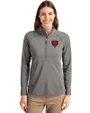 Chicago Bears Historic Cutter & Buck Adapt Eco Knit Stretch Recycled Womens Half Zip Pullover Elemental Grey Front