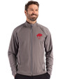 Buffalo Bills Historic Cutter & Buck Adapt Recycled Soft Knit Stretch Mens Big & Tall Hybrid Full Zip Jacket Elemental Grey Front