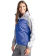 Chicago Cubs Cutter & Buck Charter Eco Recycled Womens Anorak Jacket Tour Blue/Polished Side