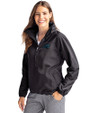 Carolina Panthers Cutter & Buck Charter Eco Recycled Womens Anorak Jacket Black Front