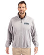 Seattle Seahawks Cutter & Buck Charter Eco Knit Recycled Big & Tall Full-Zip Jacket Polished Medium Gray Front