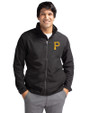 Pittsburgh Pirates Cutter & Buck Charter Eco Knit Recycled Big & Tall Full-Zip Jacket Black Front