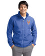 New York Mets Cutter & Buck Charter Eco Knit Recycled Big & Tall Full-Zip Jacket Tour Blue Front
