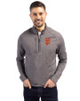 San Francisco Giants Cutter & Buck Adapt Eco Knit Heather Mens Big & Tall Quarter Zip Pullover Black Heather Front