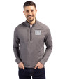 New York Giants Cutter & Buck Adapt Eco Knit Heather Mens Big & Tall Quarter Zip Pullover Black Heather Front