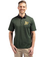 Athletics Cutter & Buck Virtue Eco Pique Micro Stripe Recycled Mens Polo Hunter/Black Front
