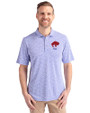 Buffalo Bills Historic Cutter & Buck Virtue Eco Pique Botanical Print Recycled Mens Polo Chelan Blue Front