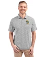 Green Bay Packers Historic Cutter & Buck Virtue Eco Pique Botanical Print Recycled Mens Polo Black Front