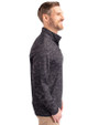 Atlanta Falcons Historic Cutter & Buck Traverse Stretch Eco Camo Print Quarter Zip Mens Big and Tall Pullover Black Side