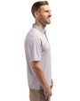 Minnesota Vikings Cutter & Buck Virtue Eco Pique Micro Stripe Recycled Mens Big & Tall Polo Polished/White Side