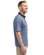 Tampa Bay Rays Cutter & Buck Virtue Eco Pique Micro Stripe Recycled Mens Big & Tall Polo Atlas/Navy Blue Side