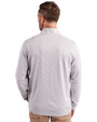 New Orleans Saints Cutter & Buck Virtue Eco Pique Micro Stripe Recycled Mens Big & Tall Quarter Zip Polished/White Back