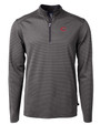 Cincinnati Reds Cutter & Buck Virtue Eco Pique Micro Stripe Recycled Mens Quarter Zip BLEG_MANN_HG 1