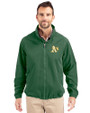 Athletics Cutter & Buck Charter Eco Recycled Mens Full-Zip Jacket Hunter Green Front