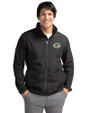 Green Bay Packers Cutter & Buck Charter Eco Recycled Mens Full-Zip Jacket Black Front