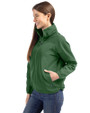 Green Bay Packers Cutter & Buck Charter Eco Recycled Womens Full-Zip Jacket Hunter Green Side