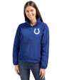 Indianapolis Colts Cutter & Buck Charter Eco Recycled Womens Full-Zip Jacket Tour Blue Front
