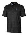 Indianapolis Colts Historic Cutter & Buck Pike Micro Floral Print Stretch Mens Polo Black Mannequin