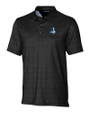 Detroit Lions Historic Cutter & Buck Pike Micro Floral Print Stretch Mens Polo Black Mannequin
