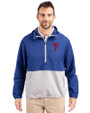 Philadelphia Phillies Cutter & Buck Charter Eco Recycled Mens Anorak Jacket Tour Blue/Polished Front