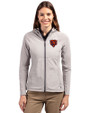 Chicago Bears Historic Cutter & Buck Adapt Eco Knit Hybrid Recycled Womens Full Zip Jacket Polished Medium Gray Front