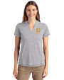 Pittsburgh Pirates Cutter & Buck Forge Eco Heathered Stretch Womens Blade Top Polished Heather Front