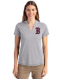 Boston Red Sox Cutter & Buck Forge Eco Heathered Stretch Womens Blade Top Polished Heather Front