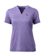 Colorado Rockies Cutter & Buck Forge Eco Heathered Stretch Womens Blade Top College Purple Heather Mannequin