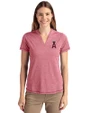 Los Angeles Angels Cutter & Buck Forge Eco Heathered Stretch Womens Blade Top Cardinal Red Heather Front