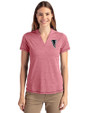 Atlanta Falcons Historic Cutter & Buck Forge Recycled Four-Way Stretch Heathered Womens Blade Top Cardinal Red Heather Front