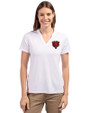 Chicago Bears Historic Cutter & Buck Forge Eco Heathered Stretch Womens Blade Top White Front