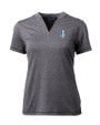 Detroit Lions Historic Cutter & Buck Forge Eco Heathered Stretch Womens Blade Top Charcoal Heather Mannequin