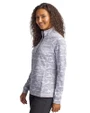 Houston Astros Cutter & Buck Traverse Stretch Eco Camo Print Quarter Zip Womens Pullover Charcoal Side