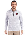 Chicago Bears Historic Cutter & Buck Traverse Stretch Eco Camo Print Quarter Zip Mens Pullover Charcoal Front